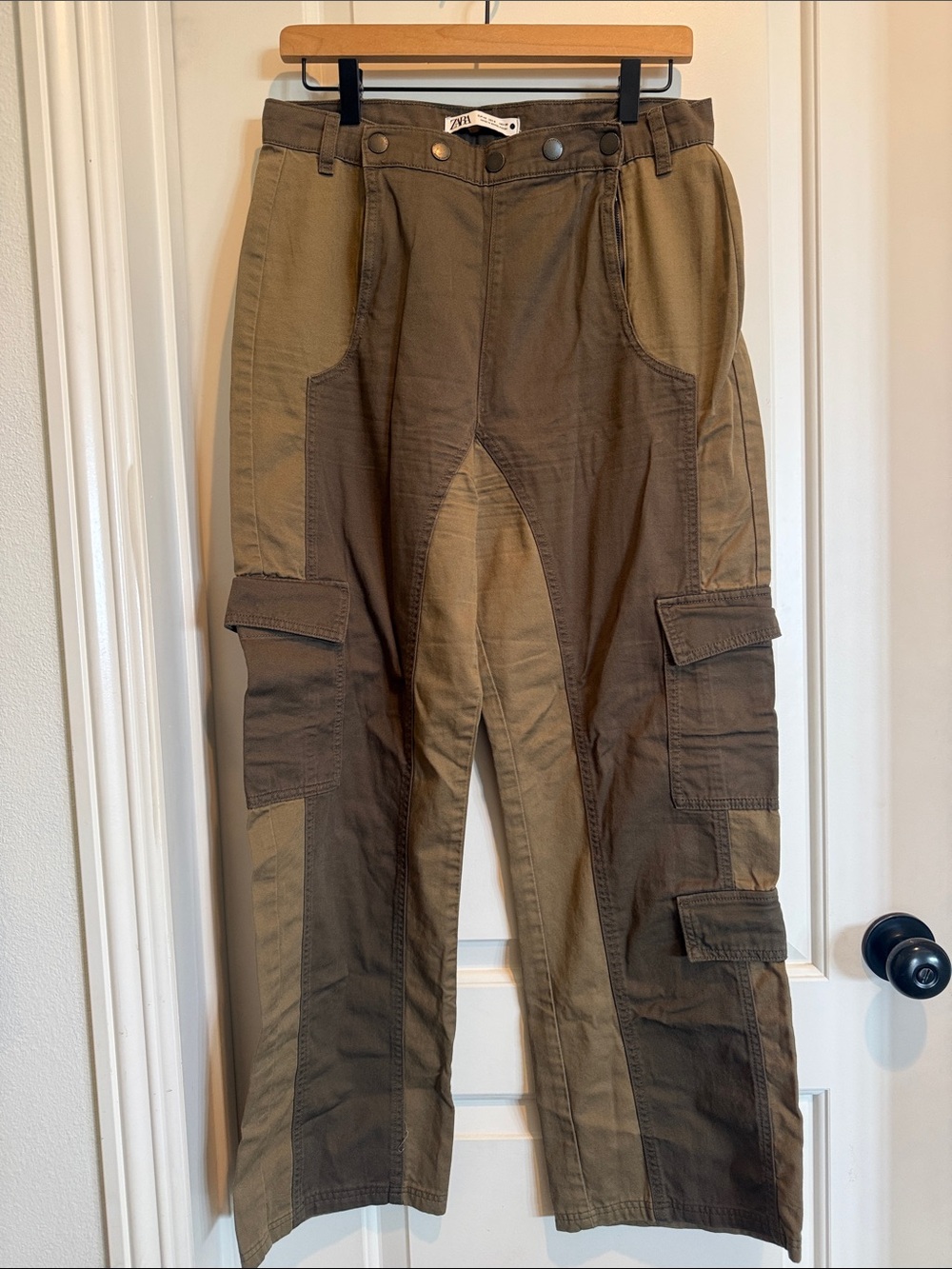 Two-Tone Brown Cargo Pants